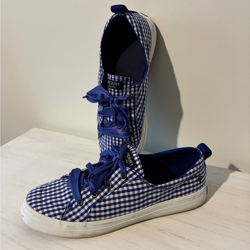 Blue Gingham Sperry Sneakers